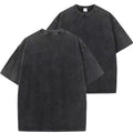 New Vintage Print Washed Short-sleeved T-shirt