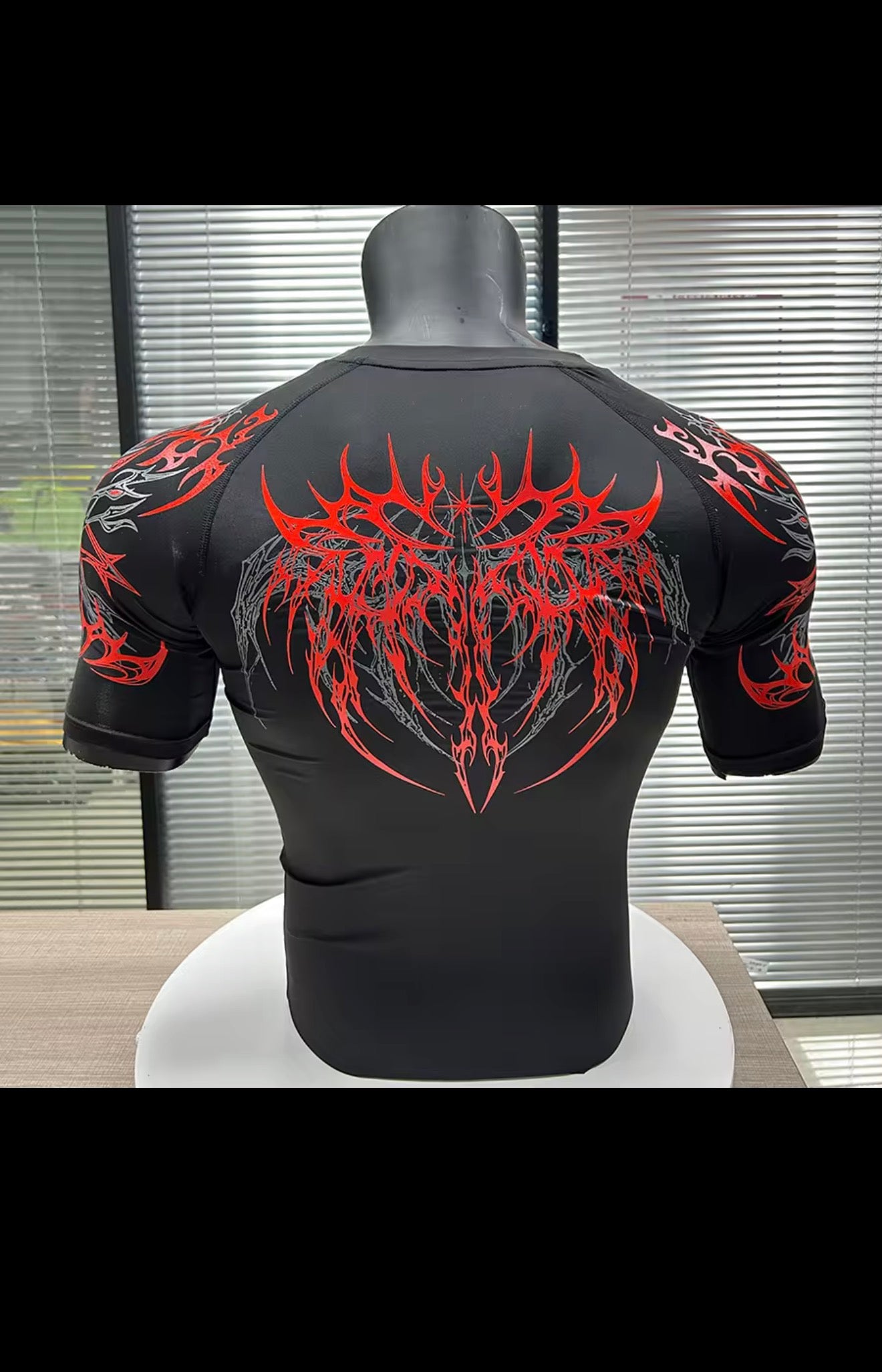 Black and Red Compression Gym shirt